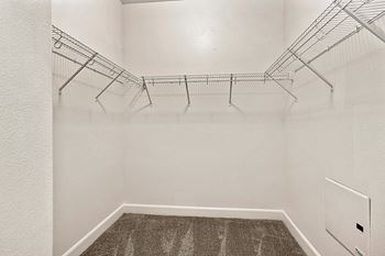 Spacious walk-in closets